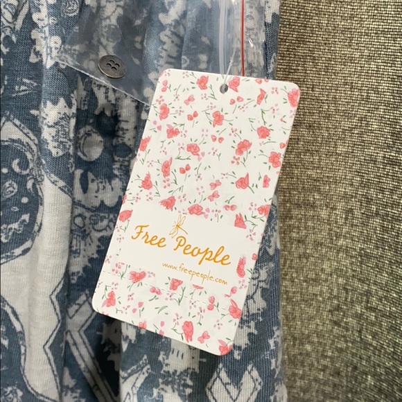 FREE PEOPLE IVORY COMBO ASYMETRICAL TUNIC - Picture 3 of 6